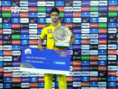 Shivam Dube Man of the Match award in IPL